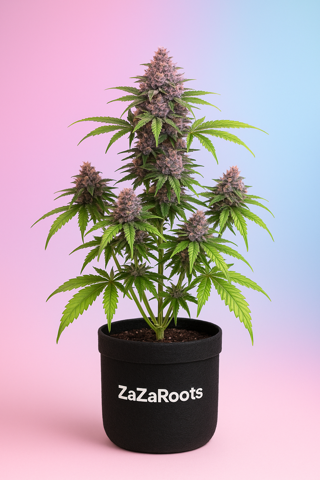 Cannabis Jungpflanze mit großen Seitentrieben – ZazaRoots