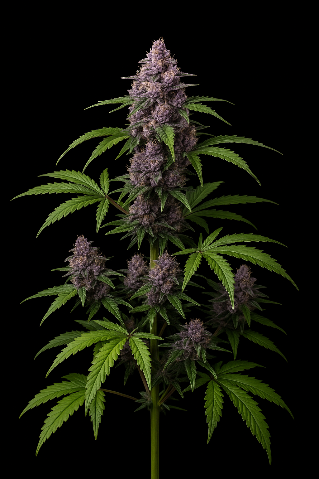 Gesunde Cannabis Pflanze mit harzreichen Blüten und Seitentrieben – ZazaRoots